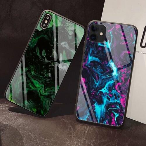 Swirl art Phone Case Tempered Glass For iPhone 12 Pro Max Mini 11 Pro XR XS MAX 8 X 7 6S 6 Plus SE 2020 case