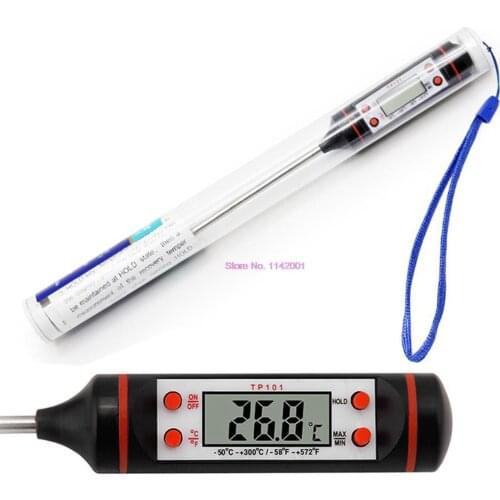 100pcs Kitchen Digital Cooking Thermometer Food Meat Instant Read Thermometer Tools For BBQ Picnic Grill Food -50 To +300 Degree