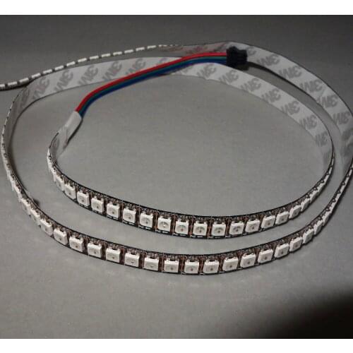 Addressable 1m 144LEDs/m DC5V WS2812B led pixel strip,non-waterproof,with 144pixels/M;BLACK PCB