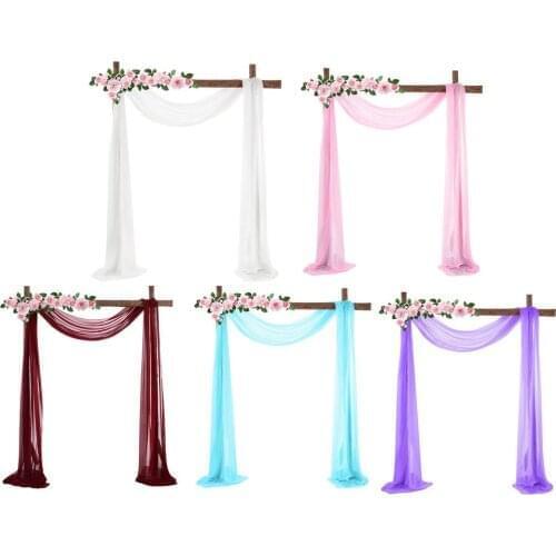 Hot Sale Wedding Arch Drapping Fabric Chiffon Fabric Curtain Drapery Ceremony Reception Party Supplies 70*550cm Dropshipping