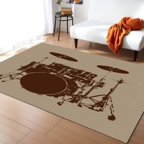 Jazz Drum Music Equipment Carpets for Living Room Household Bedside Rug Girls Room Decoration Floor Mats Office Floor Mat