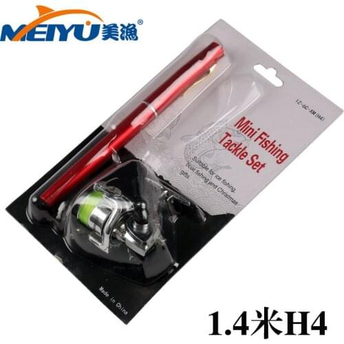 EMMROD 1.4 M New Pen Rod Mini Pen Fishing Rod Small Sea Otter Hand Sea dual-use Pen Fishing Rod H4 Free Shipping
