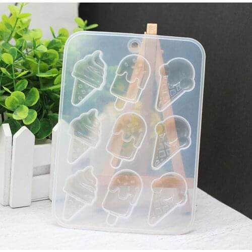 1pcs Crystal Ice Cream Silicone Resin Mold Epoxy Mould DIY Handmade Jewelry Pendant Necklace Making Accessories
