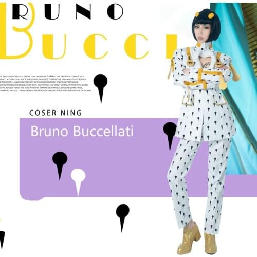 JoJos Bizarre Adventure Golden Wind Bruno Buccellati Cosplay Costume Men Bucciarati Suit Halloween Costumes for women
