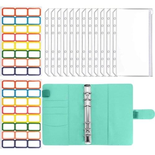 A6 Leather Folder Budget Cash Envelope System Budget Planning Budget Money Envelope Expenditure Budget Sheet and Label