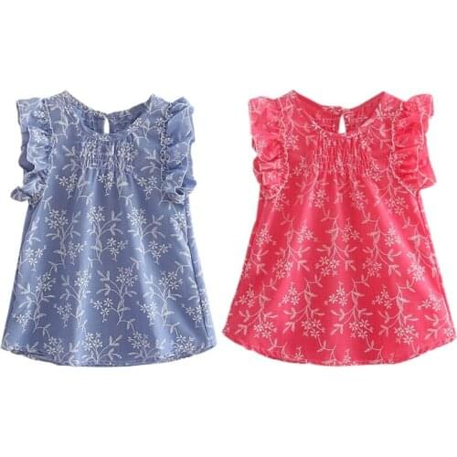 Summer Cute Sleeveless Girl Dress Girls Dresses Baby Girls Clothes Beach Cartoon Printed Kids Dress for Girls Clothes