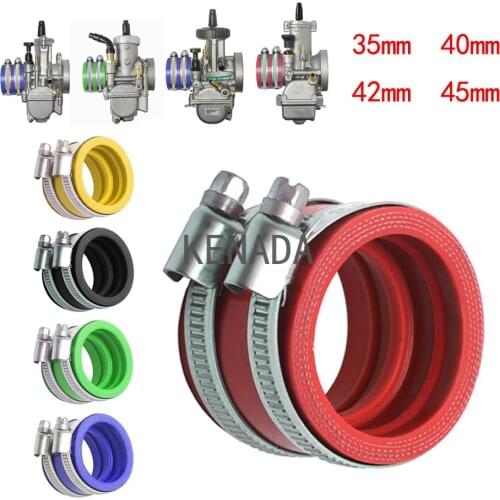 Motorcycle Carburetor Rubber Adapter 35mm 40mm 42mm 45mm Inlet Pipe Intake Motorbike Accessories For PWK KEIHIN OKO KOSO
