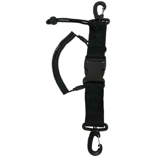 N58B Diving Camera Lanyard Spring Coil Camera Scuba Diving Quick Release Buckle Clips