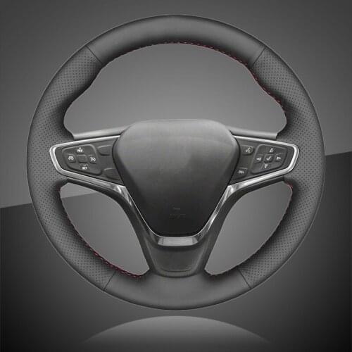 Auto Braid On The Steering Wheel Cover for Chevrolet Malibu XL 2016-2019 Equinox 2017 Opel Ampera -E 2019 Car Braiding Covers