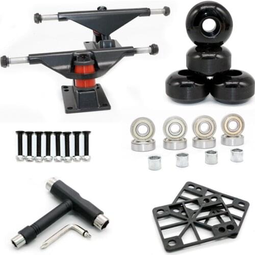 5in double warping skateboard wheel professional PU wheel skateboard bracket combination package skateboard bridge complete