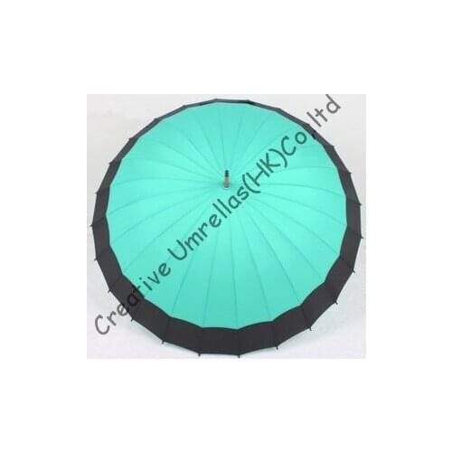 Drop shipping,combination fabric,24 ribs wooden umbrellas,14mm wooden shaft and fluted metal long ribs,hand open,universal