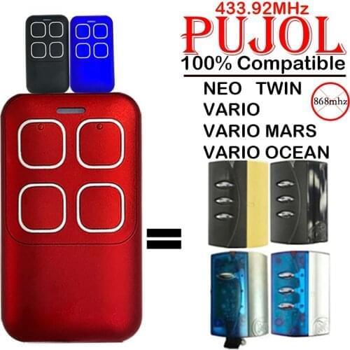 PUJOL VARIO,VARIO OCEAN,VARION P215,TWIN,VARIO MARS 433.92mhz Garage Door Remote Control Gate Opener Wireless Transmitter NEW