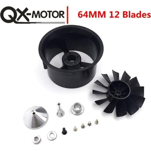 QX-Motor 64mm EDF with 12 Blades Ducted Fan Without Motor Suit for RC Airplanes