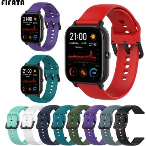 FIFATA For Amazfit GTS Band Silicone Bracelet For Xiaomi Huami Amazfit Bip S/Bip Smart Watch Straps For Haylou LS02 Wristband