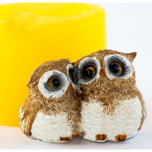 Owl Silicone molds soap mold owls silicone soap molds owls silica gel die owl Aroma stone mould