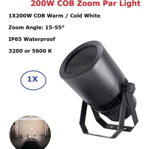 LED Par 200W COB Warm White/Cold White LED Par Light Plus Zoom Function LED Spotlight Disco Light Effect Dj Laser Light For Sale