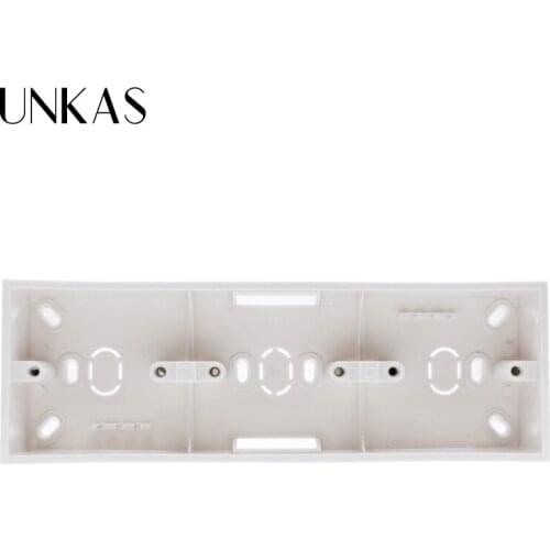 UNKAS Apply For Any Position of Wall Surface External Mounting Box 258mm*86mm*34mm for 86 Type Triple Touch Switch or Socket