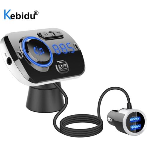 USB Quick charge 3.0 Car Charger Bluetooth FM Transmitter MP3 Player Wireless FM Radio Adapter Support 2 Mobile Phone Connection