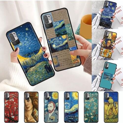Van Gogh Painting Art Mobile Phone Bag for Xiaomi Redmi Note 9S 8 9 7 9C 8T 10 Pro K40 9A 7A 8A 6 6A Case Protect Soft Cover