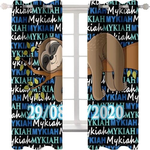 High quality custom 3d curtain fabric morden letter curtains thickened windshield blackout curtains