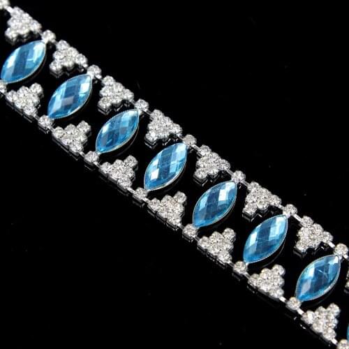 10Yards Resin Chain Glass Rhinestone Trimming Banding Brass Trim Wedding Decoration DIY