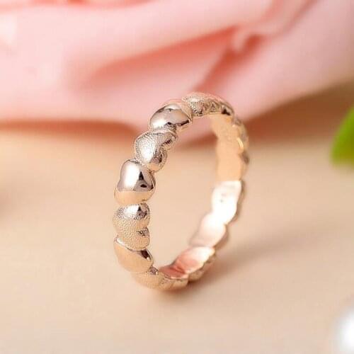 100% 925 Sterling Silver Pan Ring Creative Frosted Rose Gold Bright Matte Ring For Women Wedding Party Gift Fashion Jewelry