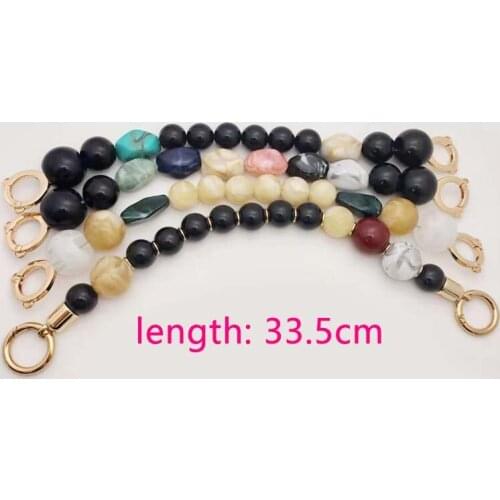 2pcs 33.5cm Strap Round Stone Metal Bag Handbag Accessories Sewing