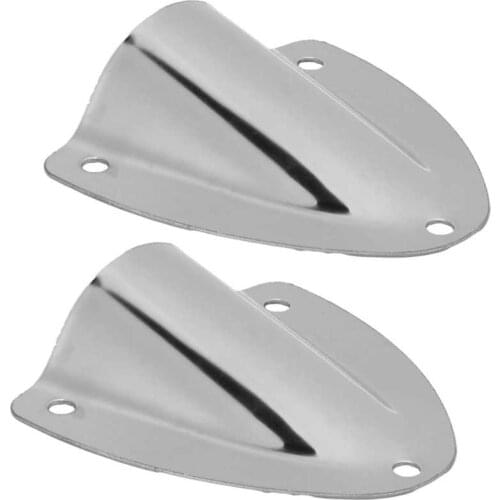2pcs Stainless Steel Clam Shell Vent Wire Pass Through Cover Polished Accessory for Marine Boat Cable Vent Cover