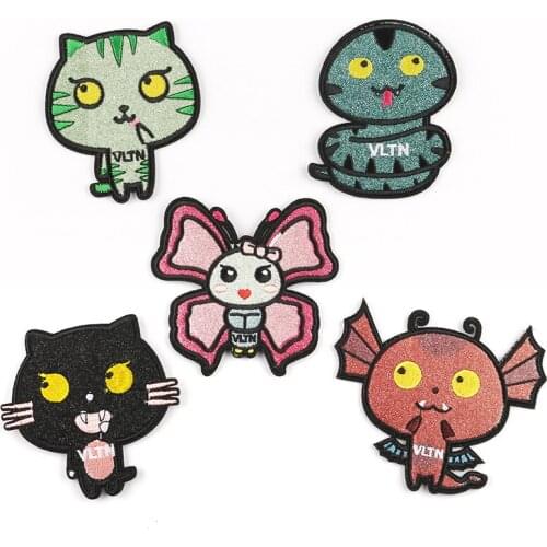 20pcs/lot Print Patch Anime Cartoon Animals Fun Letter Clothing Decoration Sewing Accessories Craft Diy Applique