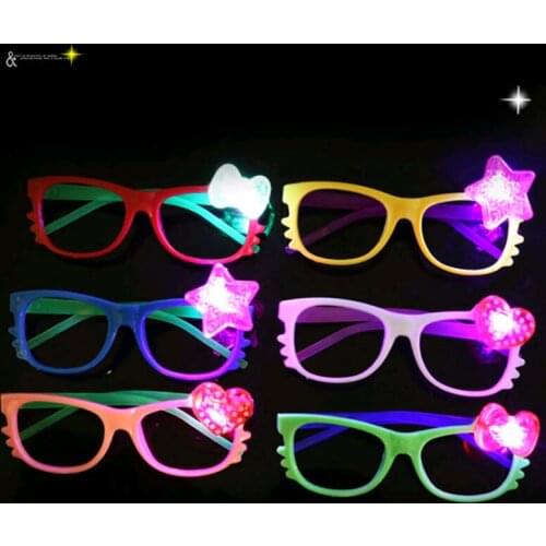 Free shipping 10pcs/lot LED glasses new fashion light up flash glasses glowing classic kids toys decorative Lamps favor for