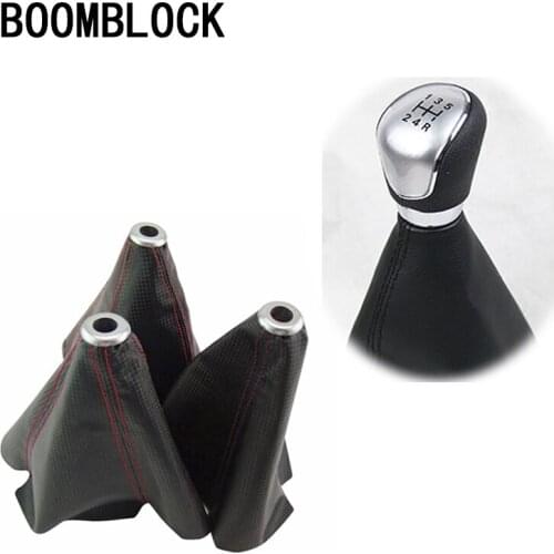 BOOMBLOCK Genuine Leather Carbon Car Gear Shift Cover for BMW e90 e60 e46 f10 VW Golf 7 peugeot 206 2020 Universal Accessories