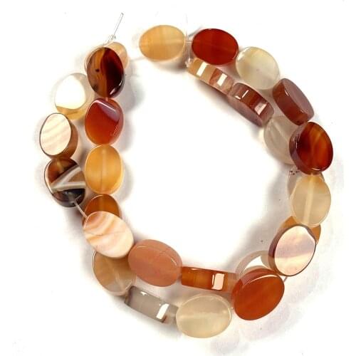 28Pcs Natural Stone Beads Egg-shaped Loose Beads For DIY Necklace Bracelet Handiwork Sewing Craft Jewelry Accessory Making