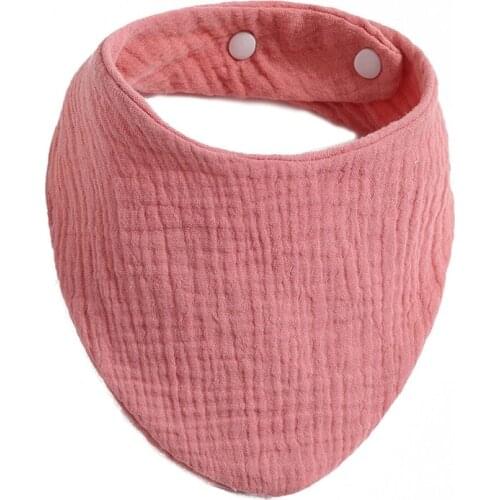 Baby Infant Cotton Bib Newborn Solid Color Triangle Scarf Feeding Saliva Towel Bandana Burp Cloth Boy Girl Shower Gifts 45BF