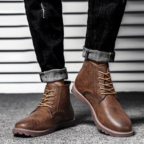 Home zapatos lightweight for de sapatenis western coturno cuero boot soulier leather shoes casual boots sapato sizes winter big