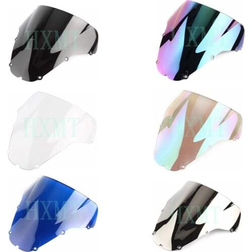 Freeshipping Windshield WindScreen Double Bubble For Honda CBR 900 929 RR 2000 2001 CBR929 R R cbr r r cbr929 CBR929R Black