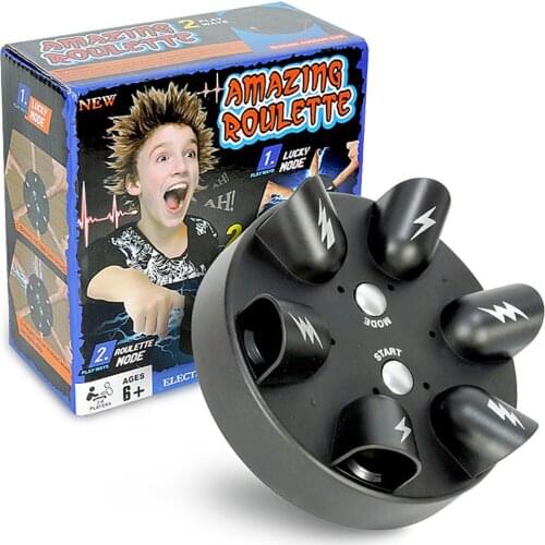 Interesting Electric Shock Finger Game Machine Children Electric Shocking Roulette Lie Detector Punishment Props Tricky Toy