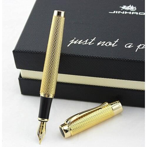 JINHAO new style fountain pen Luxury gift metal ink pen can choose Beautiful gift box or with black pen bag packing