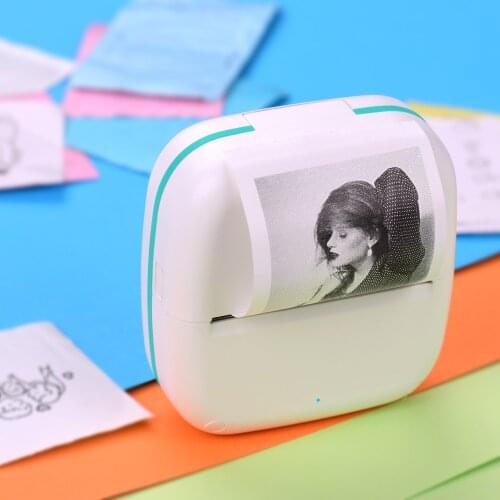 Mini Pocket Printer BT Wireless Portable Instant Mobile Printer 57mm Thermal Paper Receipt Label Sticker Memo Photo Printing