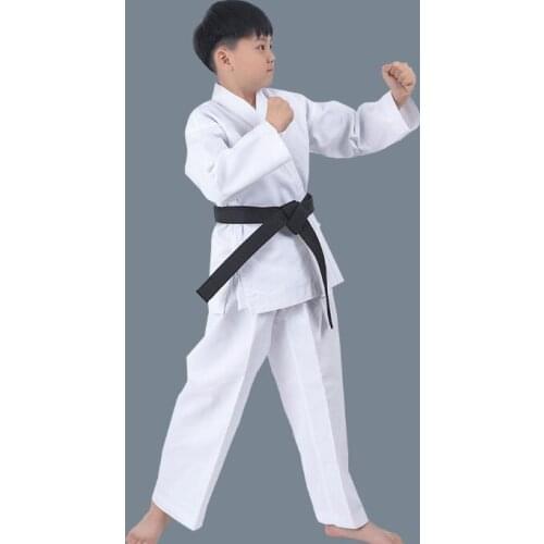 Kimono Karate clothes Long sleeves karate Japanese Children 120-185cm White