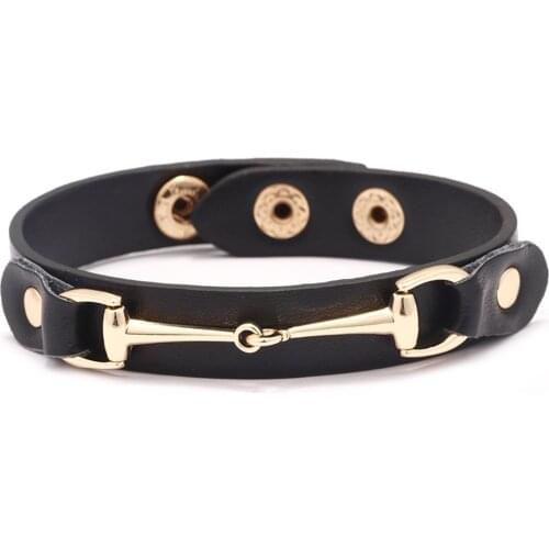Simple Brand Chain Link Women Girls Leather Bracelets OL Jewelry Trendy Sporty Charm Bracelets