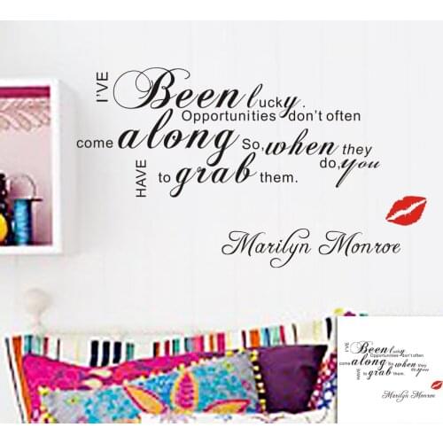 Creative home living room 3D Wall Sticker Home room Modern Wall decal tattoo Transfer Art Decor Vinyl Mary Jane motto Wall mural