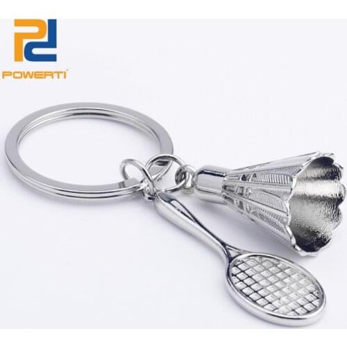 Cute Mini Badminton Racket String Keychain/key ring for Sport Badminton Club Member Accessories Decoration