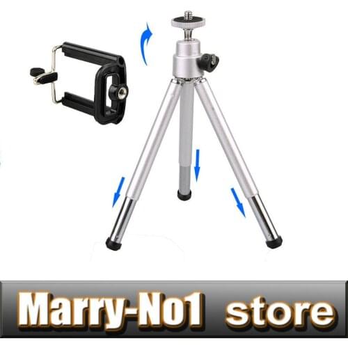 Hot Sale Mini Tripod Stand & phone Holder clip for Mobile Cell Phone Camera iPhone 4 4g 5 5G Samsung galaxy S2 S4 i9200 I9500