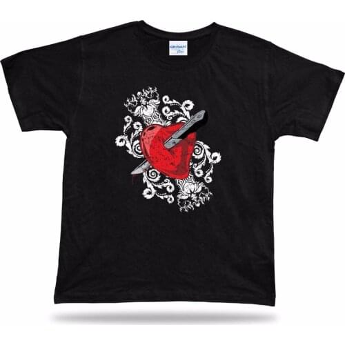 Men T-Shirts Fashion 2019 New Summer Brand Clothing O-Neck Short Sleeve Stabbed Broken Heart Love Romance Cool Vector Modern Tee