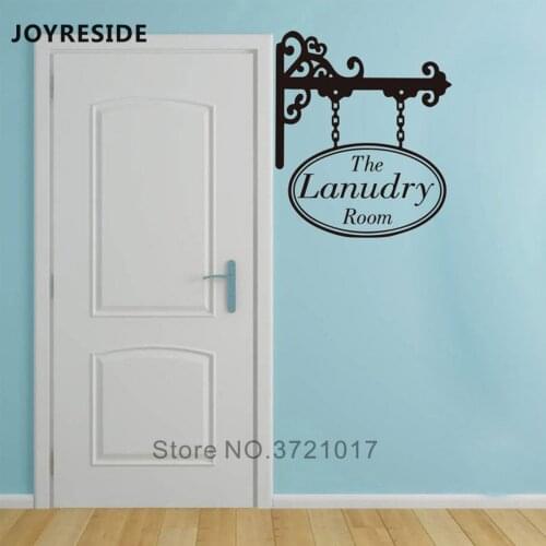 Home Rooms Sign Custom Lanudry Kitchen Bathroom Wall Decor Decals House Signs Decoration Vinyl Design Door Stickers M304