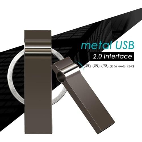 New metal real capacity pendrive waterproof USB metal high speed 128GB pen drive 16GB 8GB 4GB USB Flash Drive 32GB usb Stick