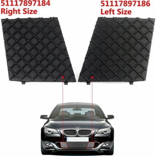 Front Bump Grill Trim Left+Right Car Lower Mesh Grill Plate Cover For BMW E60 E61 M Sport 51117897186 51117897184 Bumper Cover