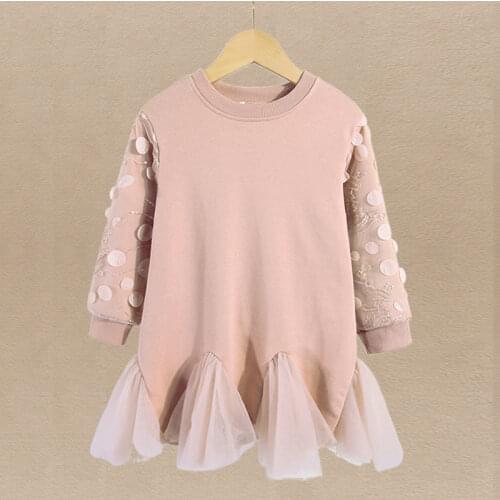 Long Sleeve Girls Princess Dress Spring Kids Dresses for Girls Autumn Wedding Birthday Party Tutu Vestidos Cute Children Clothes