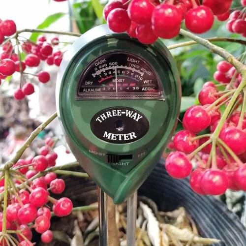 50PCS Professional 3 In1 Soil Moisture Light Humidity PH Meter Garden Soil Tester Meter