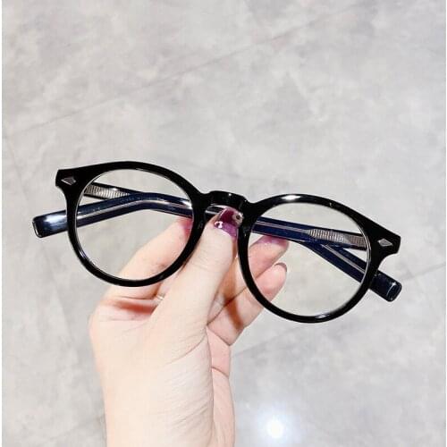 Transparent Clear Glasses TR90 Vintage Round Glasses Frame Men Women Retro Optical Myopia Eyeglasses Frames Eyewear Oculos Gafas